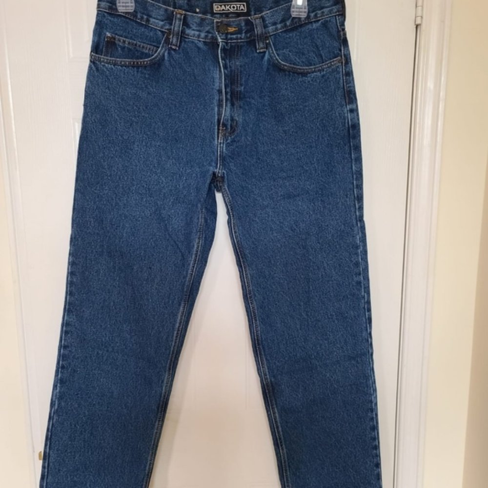 Dakota Mens Straight Leg Denim Jeans, 36W x 30L, Stonewash
